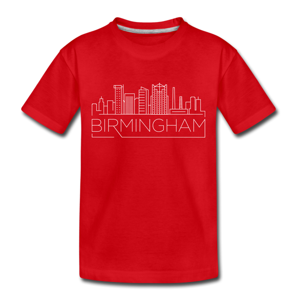 Birmingham, Alabama Toddler T-Shirt - Skyline Birmingham Toddler Tee - red