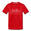 Birmingham, Alabama Toddler T-Shirt - Skyline Birmingham Toddler Tee - red