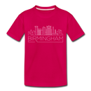 Birmingham, Alabama Toddler T-Shirt - Skyline Birmingham Toddler Tee - dark pink