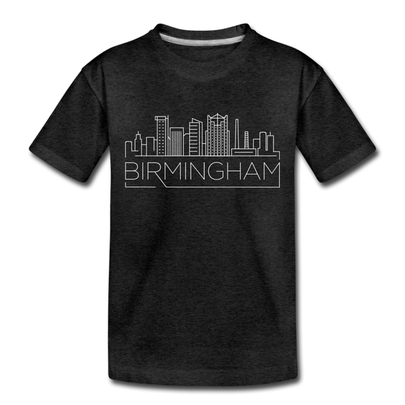 Birmingham, Alabama Toddler T-Shirt - Skyline Birmingham Toddler Tee - charcoal gray