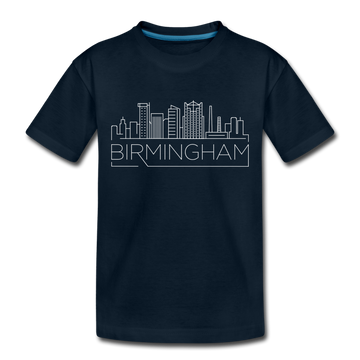 Birmingham, Alabama Toddler T-Shirt - Skyline Birmingham Toddler Tee - deep navy
