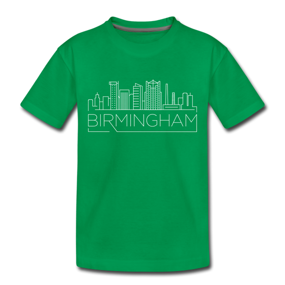 Birmingham, Alabama Toddler T-Shirt - Skyline Birmingham Toddler Tee - kelly green