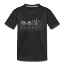 Charleston, South Carolina Toddler T-Shirt - Skyline Charleston Toddler Tee - black