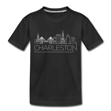 Charleston, South Carolina Toddler T-Shirt - Skyline Charleston Toddler Tee - black