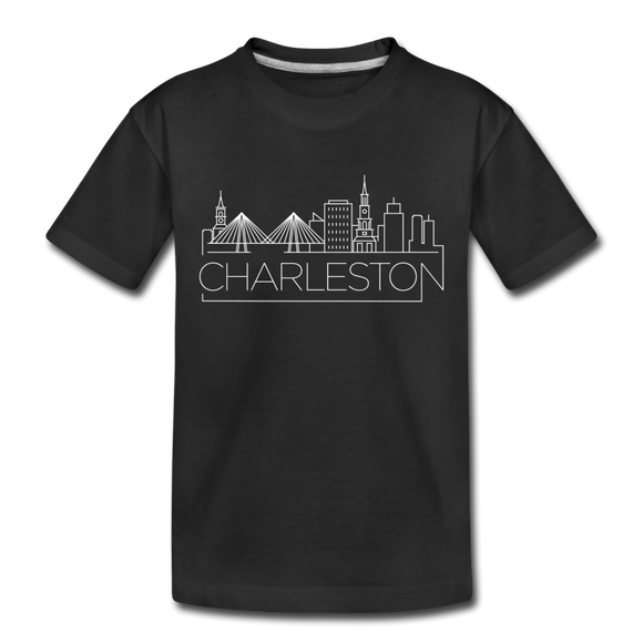 Charleston, South Carolina Toddler T-Shirt - Skyline Charleston Toddler Tee - black