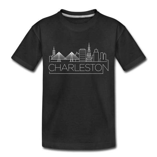 Charleston, South Carolina Toddler T-Shirt - Skyline Charleston Toddler Tee - black