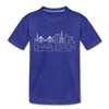 Charleston, South Carolina Toddler T-Shirt - Skyline Charleston Toddler Tee - royal blue