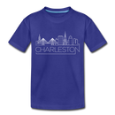 Charleston, South Carolina Toddler T-Shirt - Skyline Charleston Toddler Tee - royal blue