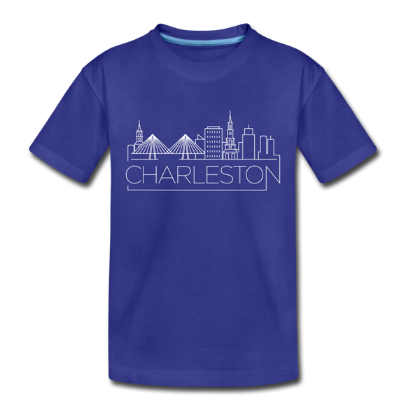 Charleston, South Carolina Toddler T-Shirt - Skyline Charleston Toddler Tee - royal blue