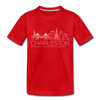 Charleston, South Carolina Toddler T-Shirt - Skyline Charleston Toddler Tee - red