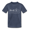 Charleston, South Carolina Toddler T-Shirt - Skyline Charleston Toddler Tee - heather blue