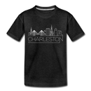 Charleston, South Carolina Toddler T-Shirt - Skyline Charleston Toddler Tee - charcoal gray