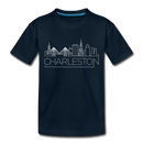 Charleston, South Carolina Toddler T-Shirt - Skyline Charleston Toddler Tee - deep navy