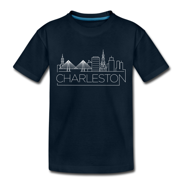 Charleston, South Carolina Toddler T-Shirt - Skyline Charleston Toddler Tee - deep navy
