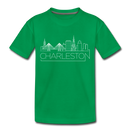 Charleston, South Carolina Toddler T-Shirt - Skyline Charleston Toddler Tee - kelly green