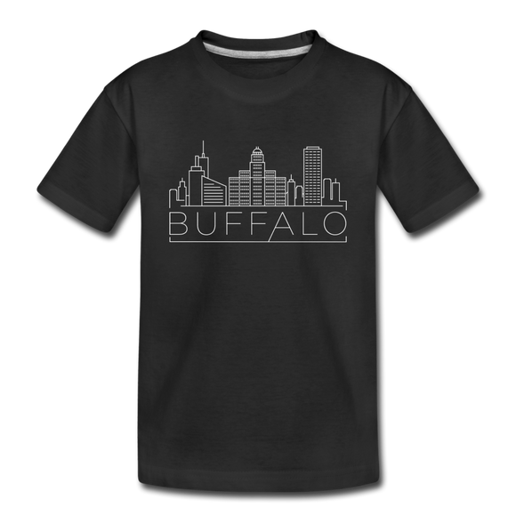 Buffalo, New York Toddler T-Shirt - Skyline Buffalo Toddler Tee - black