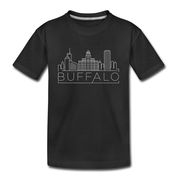 Buffalo, New York Toddler T-Shirt - Skyline Buffalo Toddler Tee - black
