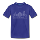 Buffalo, New York Toddler T-Shirt - Skyline Buffalo Toddler Tee - royal blue