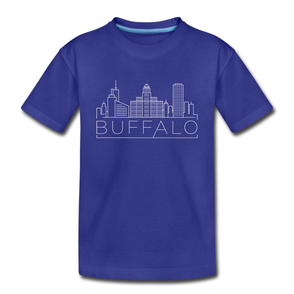 Buffalo, New York Toddler T-Shirt - Skyline Buffalo Toddler Tee - royal blue