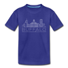 Buffalo, New York Toddler T-Shirt - Skyline Buffalo Toddler Tee - royal blue