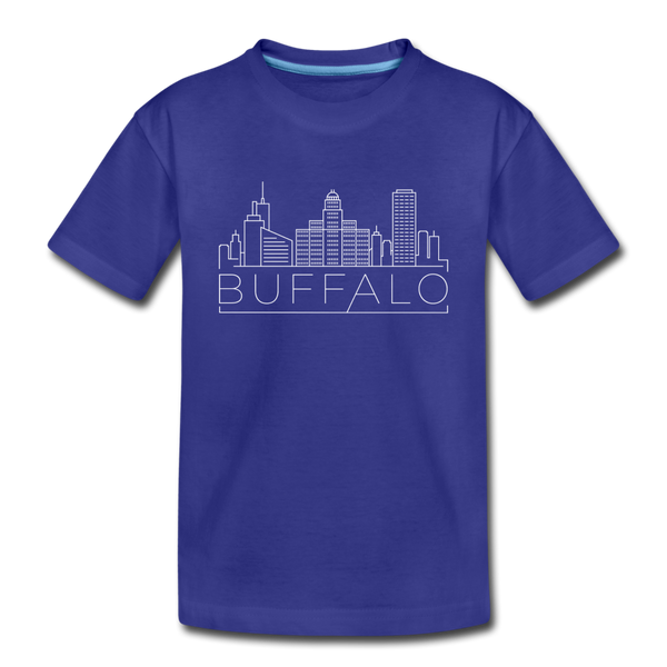 Buffalo, New York Toddler T-Shirt - Skyline Buffalo Toddler Tee - royal blue