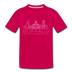 Buffalo, New York Toddler T-Shirt - Skyline Buffalo Toddler Tee - dark pink