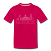 Buffalo, New York Toddler T-Shirt - Skyline Buffalo Toddler Tee - dark pink