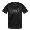 Buffalo, New York Toddler T-Shirt - Skyline Buffalo Toddler Tee - charcoal gray