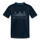 Buffalo, New York Toddler T-Shirt - Skyline Buffalo Toddler Tee - deep navy