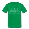 Buffalo, New York Toddler T-Shirt - Skyline Buffalo Toddler Tee - kelly green