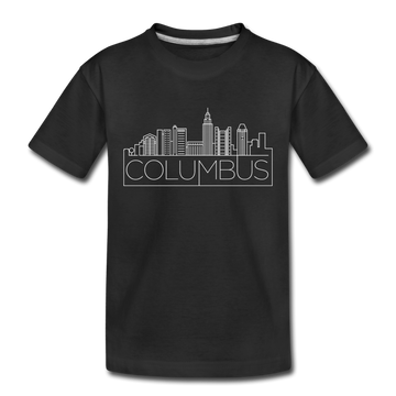 Columbus, Ohio Toddler T-Shirt - Skyline Columbus Toddler Tee - black