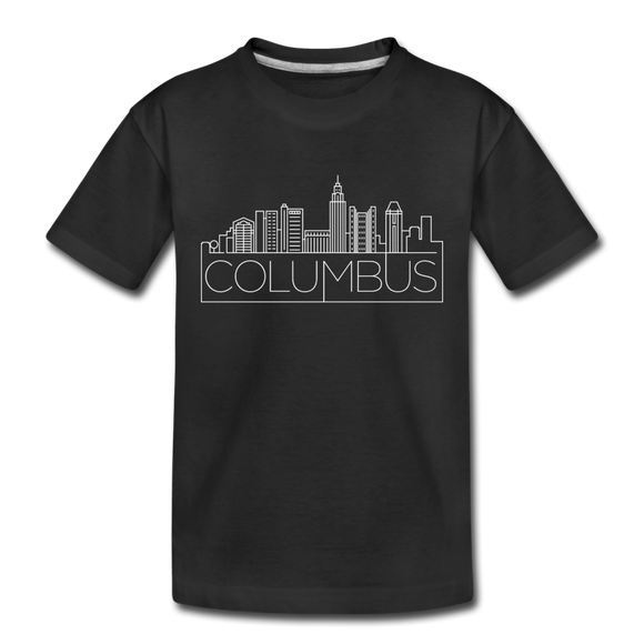 Columbus, Ohio Toddler T-Shirt - Skyline Columbus Toddler Tee - black