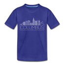 Columbus, Ohio Toddler T-Shirt - Skyline Columbus Toddler Tee - royal blue