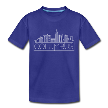 Columbus, Ohio Toddler T-Shirt - Skyline Columbus Toddler Tee - royal blue