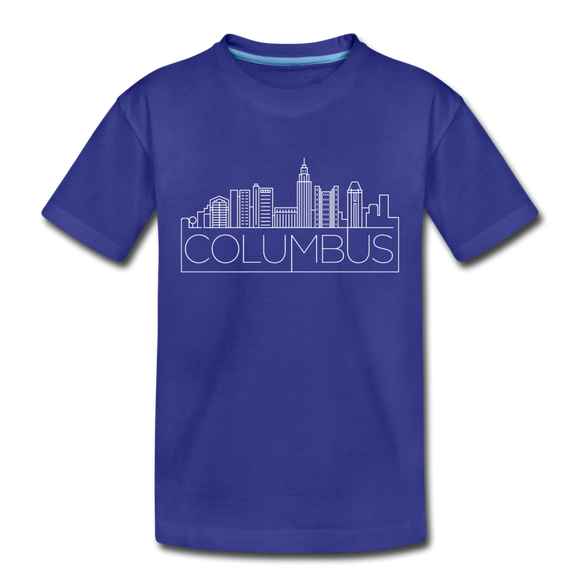 Columbus, Ohio Toddler T-Shirt - Skyline Columbus Toddler Tee - royal blue