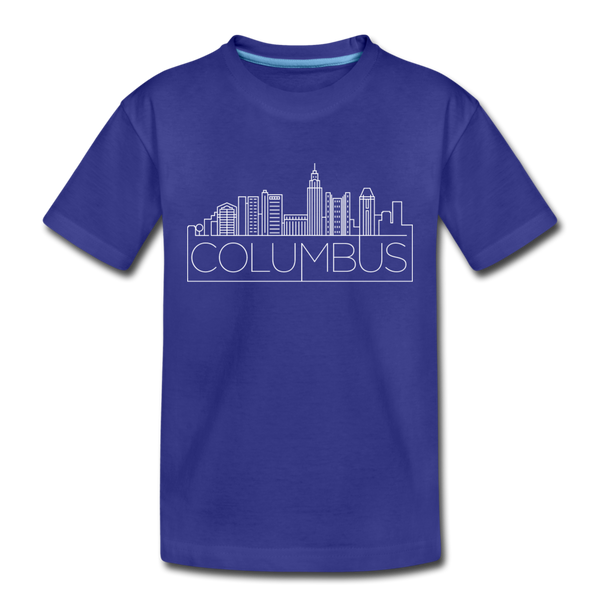 Columbus, Ohio Toddler T-Shirt - Skyline Columbus Toddler Tee - royal blue