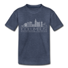 Columbus, Ohio Toddler T-Shirt - Skyline Columbus Toddler Tee - heather blue