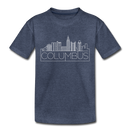 Columbus, Ohio Toddler T-Shirt - Skyline Columbus Toddler Tee - heather blue