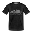 Columbus, Ohio Toddler T-Shirt - Skyline Columbus Toddler Tee - charcoal gray