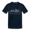 Columbus, Ohio Toddler T-Shirt - Skyline Columbus Toddler Tee - deep navy