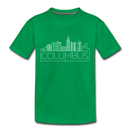 Columbus, Ohio Toddler T-Shirt - Skyline Columbus Toddler Tee - kelly green