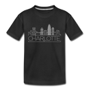 Charlotte, North Carolina Toddler T-Shirt - Skyline Charlotte Toddler Tee - black