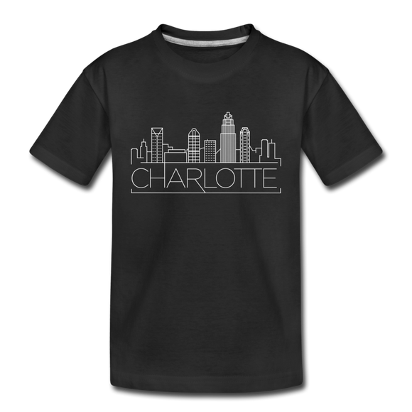 Charlotte, North Carolina Toddler T-Shirt - Skyline Charlotte Toddler Tee - black