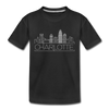 Charlotte, North Carolina Toddler T-Shirt - Skyline Charlotte Toddler Tee - black