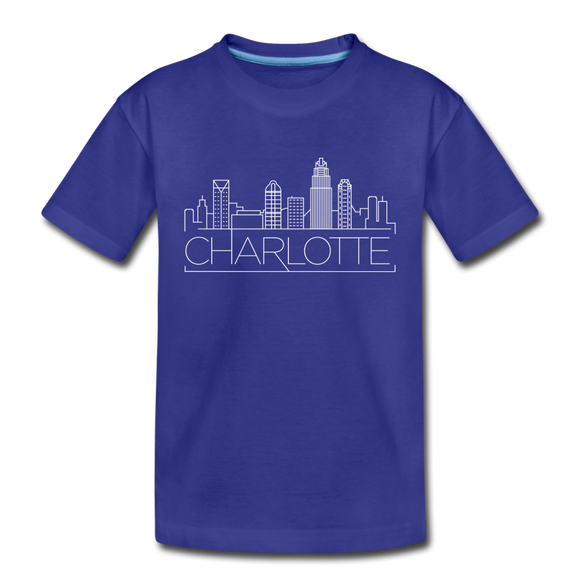 Charlotte, North Carolina Toddler T-Shirt - Skyline Charlotte Toddler Tee - royal blue