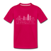Charlotte, North Carolina Toddler T-Shirt - Skyline Charlotte Toddler Tee - dark pink