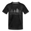 Charlotte, North Carolina Toddler T-Shirt - Skyline Charlotte Toddler Tee - charcoal gray