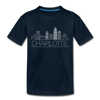 Charlotte, North Carolina Toddler T-Shirt - Skyline Charlotte Toddler Tee - deep navy