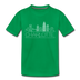 Charlotte, North Carolina Toddler T-Shirt - Skyline Charlotte Toddler Tee - kelly green