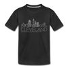 Cleveland, Ohio Toddler T-Shirt - Skyline Cleveland Toddler Tee - black